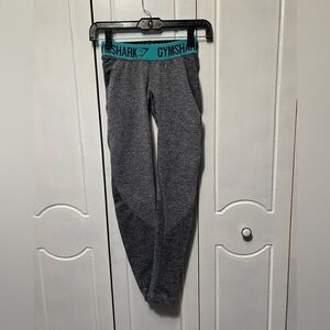 Gymshark womens gray logo waist leggings XS